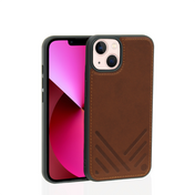 Monocozzi Posh Shockproof  iPhone 13 Leather Case - Brown