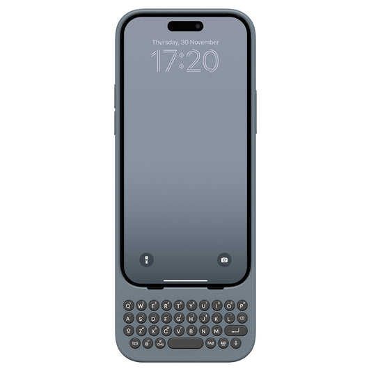 Clicks iPh 15 Pro Case with Keyboard-London Sky