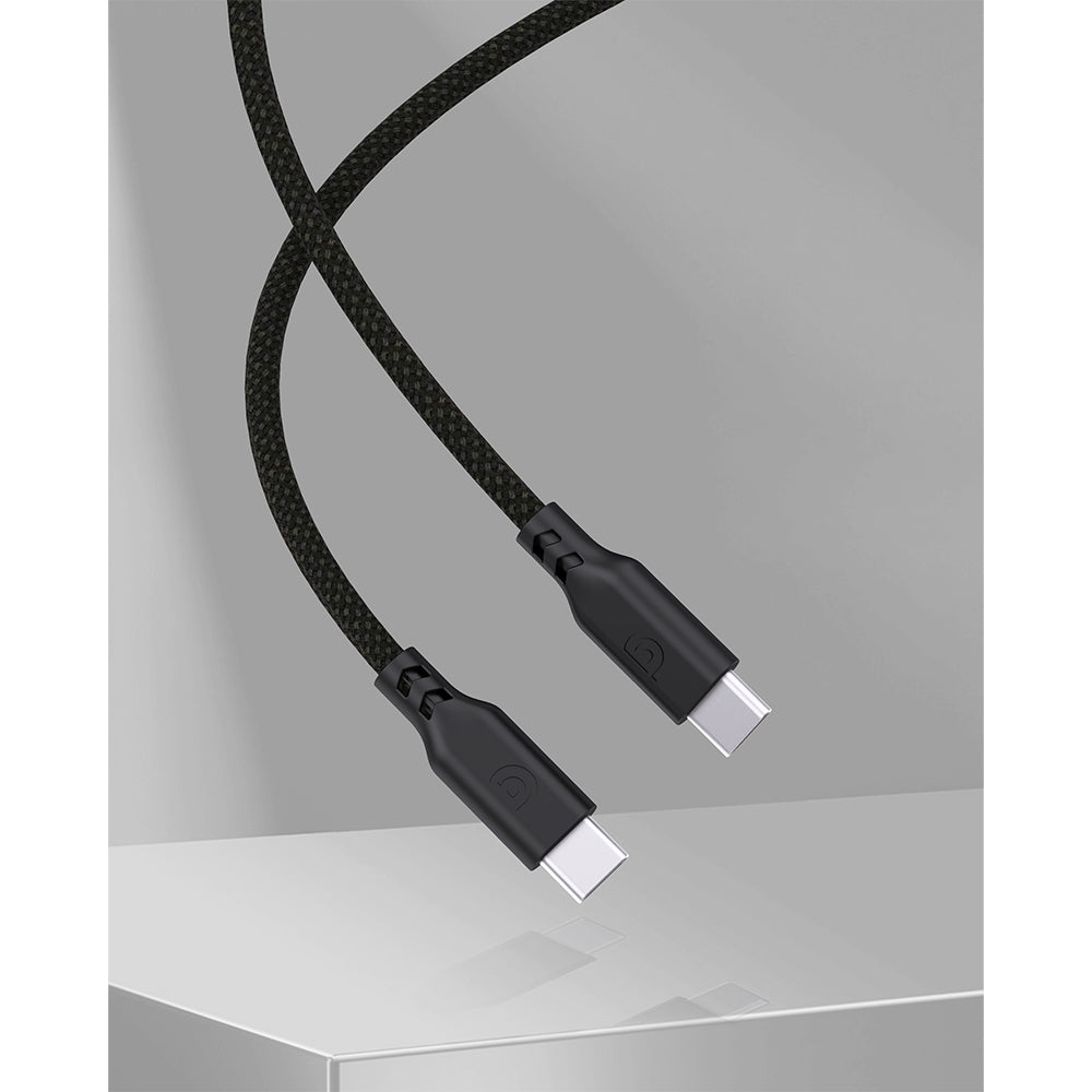 Griffin USB-C to USB-C Charge/Sync Cable 240W 1.2M PowerFlex Silicone  Duo Braided-Black