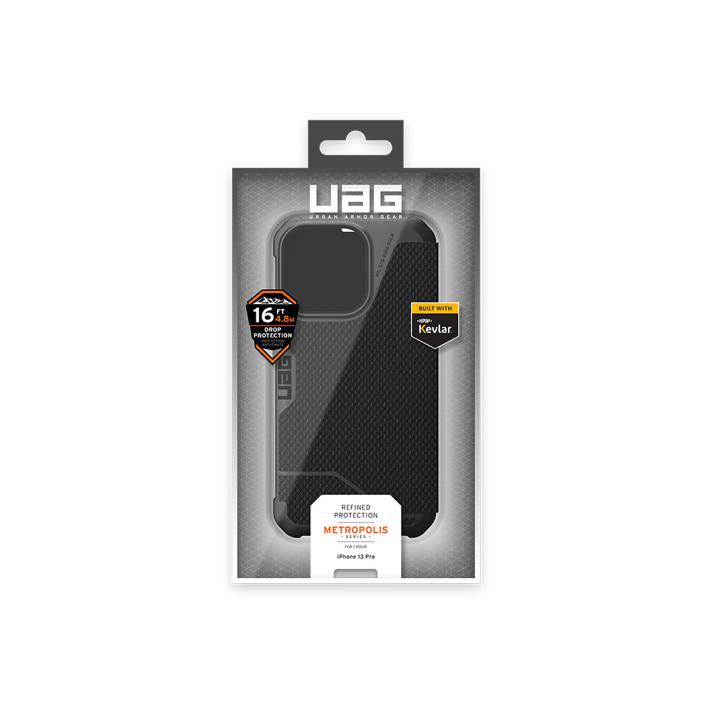 UAG iPhone 13 Pro Metropolis - Kevlar BLACK