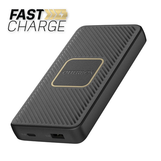 OtterBox Power Bank 10K mAh USB A & USB C 18W PD + Wireless 10W - Black