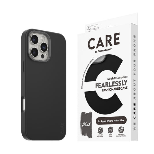 CARE by PanzerGlass Case Fashion Black MagSafe iPhone 16 Pro Max