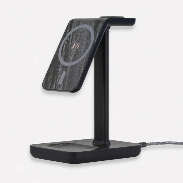 Monocozzi MOTIF 3 in 1 Wireless Charging Stand - Marble Noir