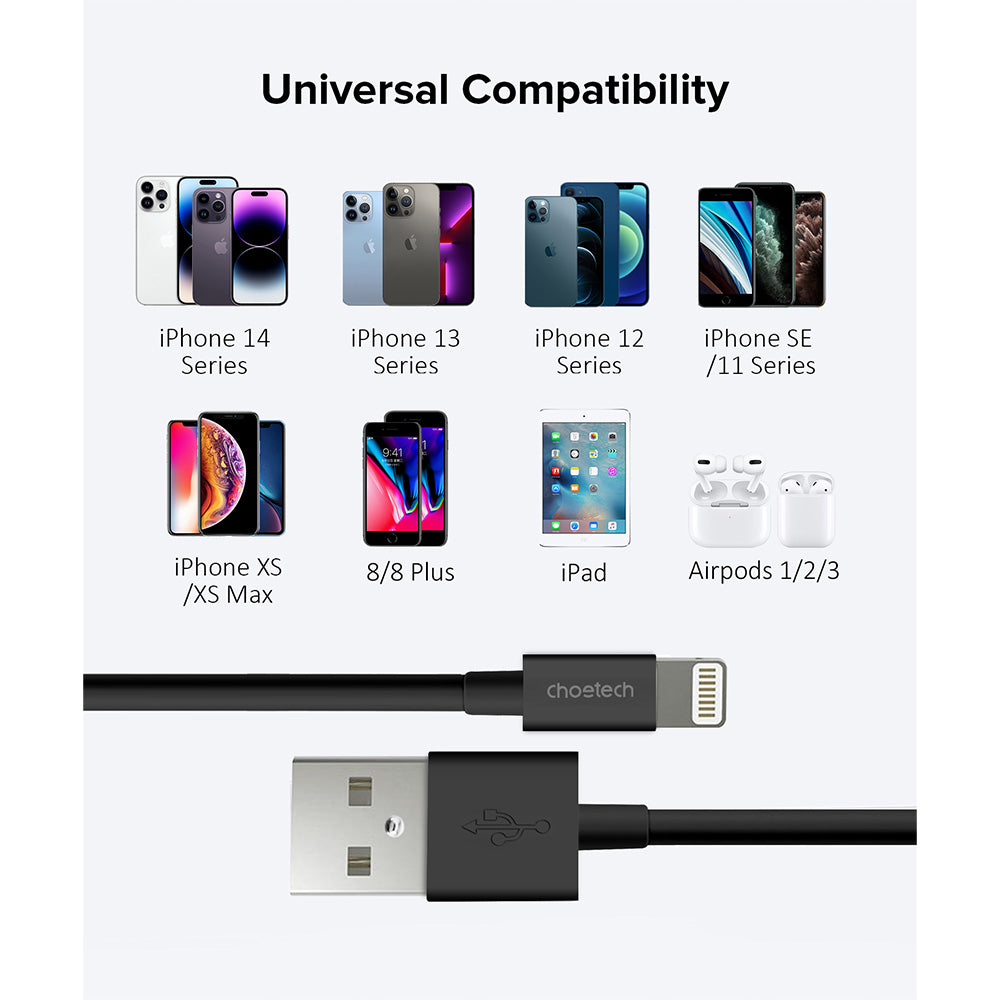 Choetech 1.2m MFI USB-A to Lightning Cable