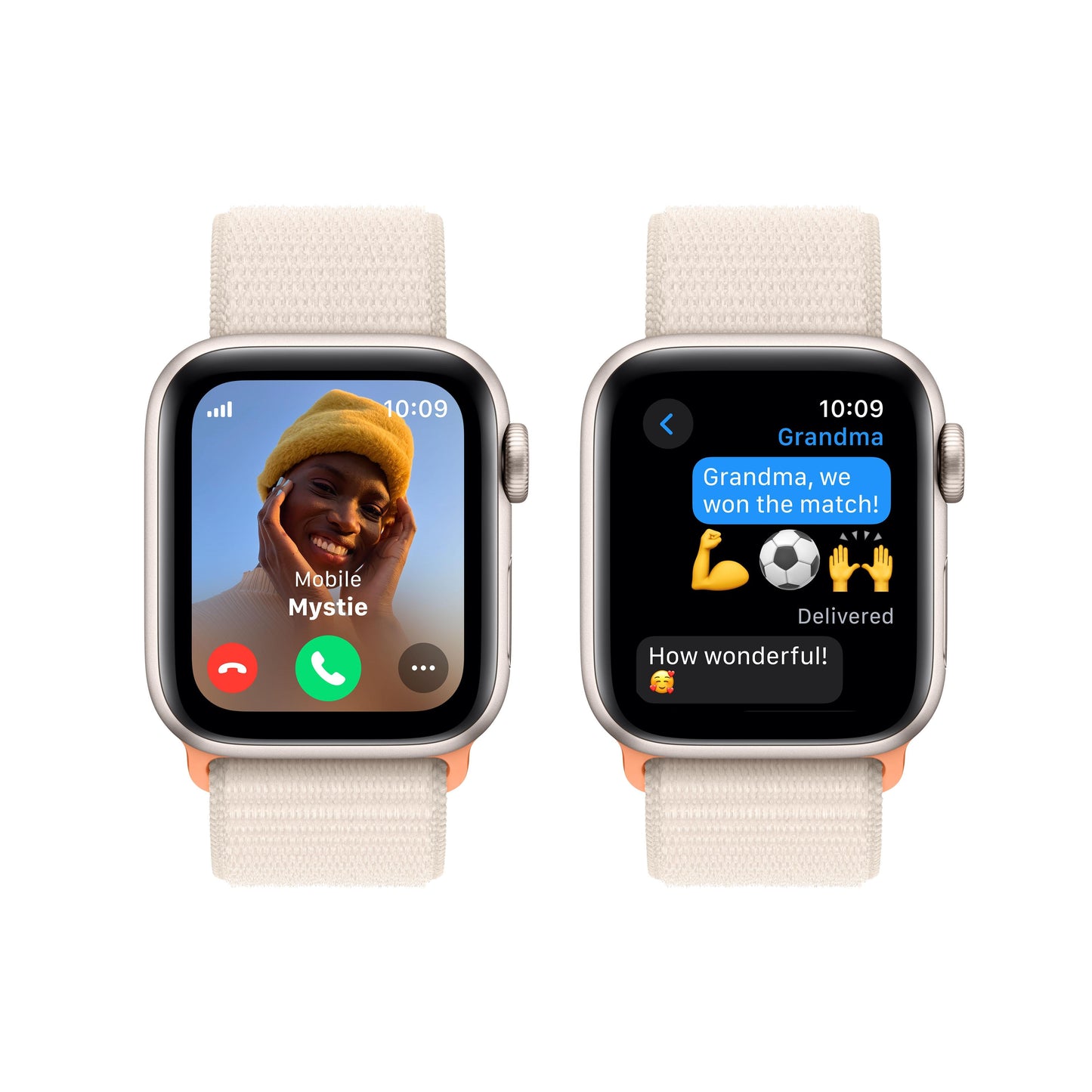 Apple Watch SE (2023) GPS + Cellular 40mm Starlight Alum Case w/ Starlight Sport Loop