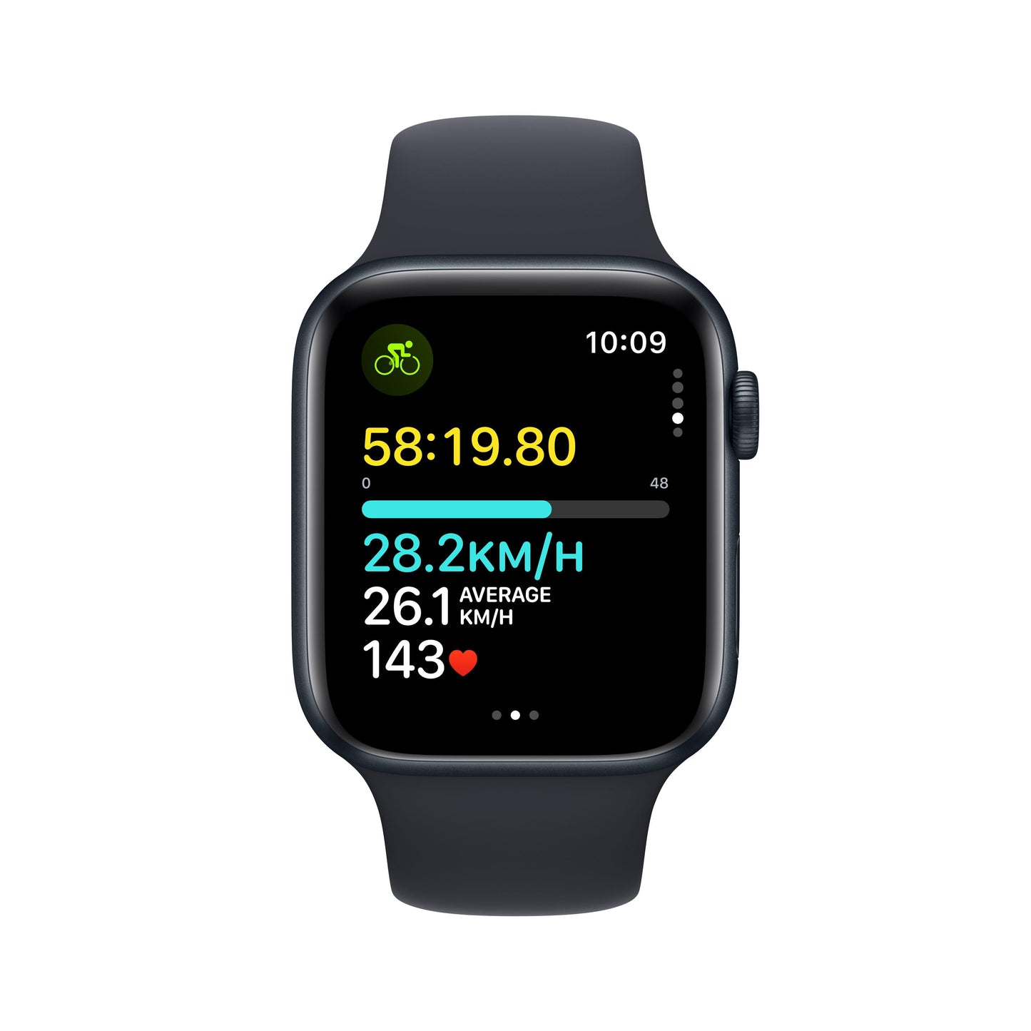 Apple Watch SE (2023) GPS + Cellular 44mm Midnight Alum Case w/ Midnight Sport Band - M/L