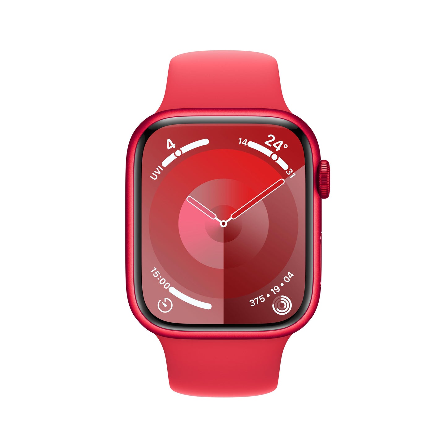 Apple Watch Series 9 GPS 45mm (PRODUCT)RED Alum Case w/ (PRODUCT)RED Sport Band - S/M