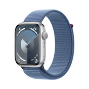Apple Watch Series 9 GPS 45mm Silver Alum Case w/ Winter Blue Sport Loop