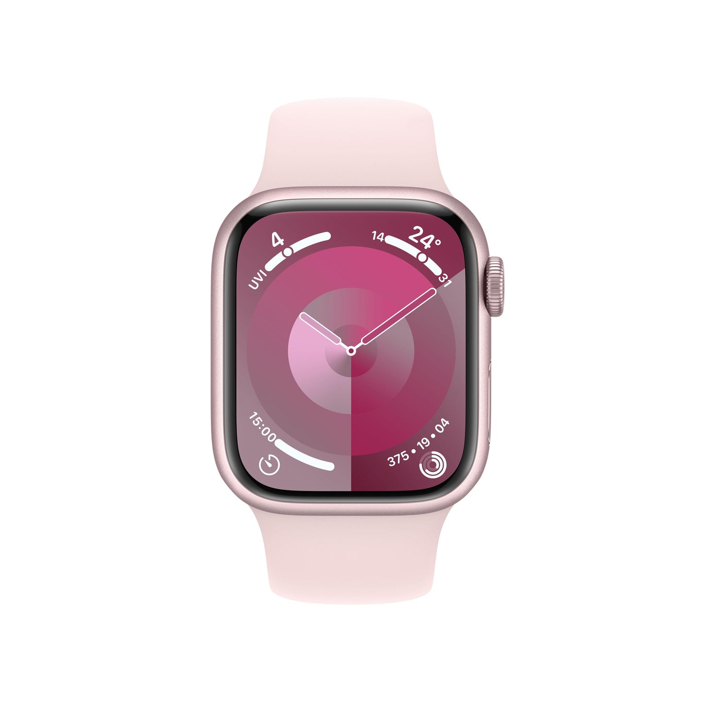 Apple Watch Series 9 GPS + Cellular 41mm Pink Alum Case w/ Light Pink Sport Band - M/L