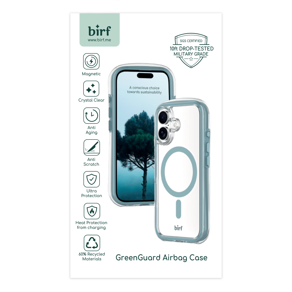 Birf iPhone 16 MS GreenGuard Airbag Lake Green Case