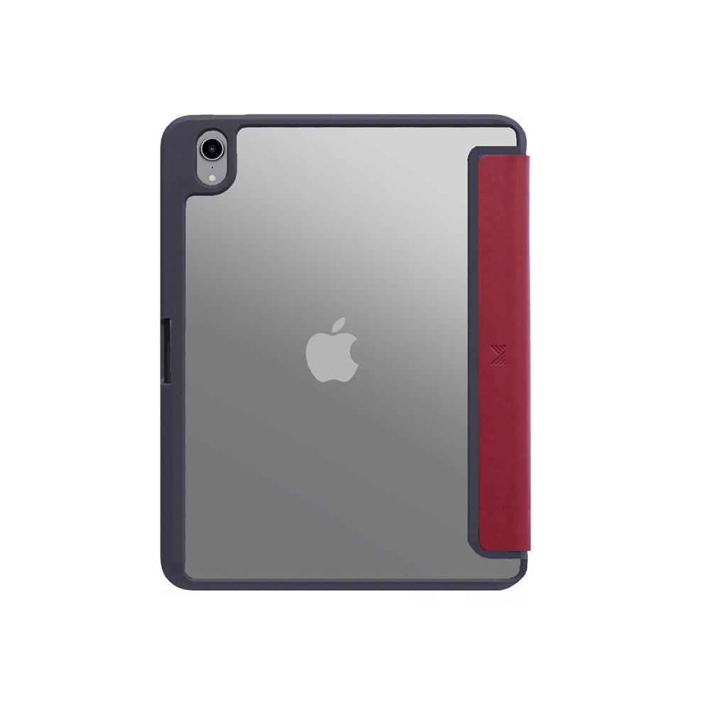 Monocozzi Lucid Ultra Light Full Protection Folio Case iPad 10.9 (2022) with Apple Pencil Slot - Burgundy