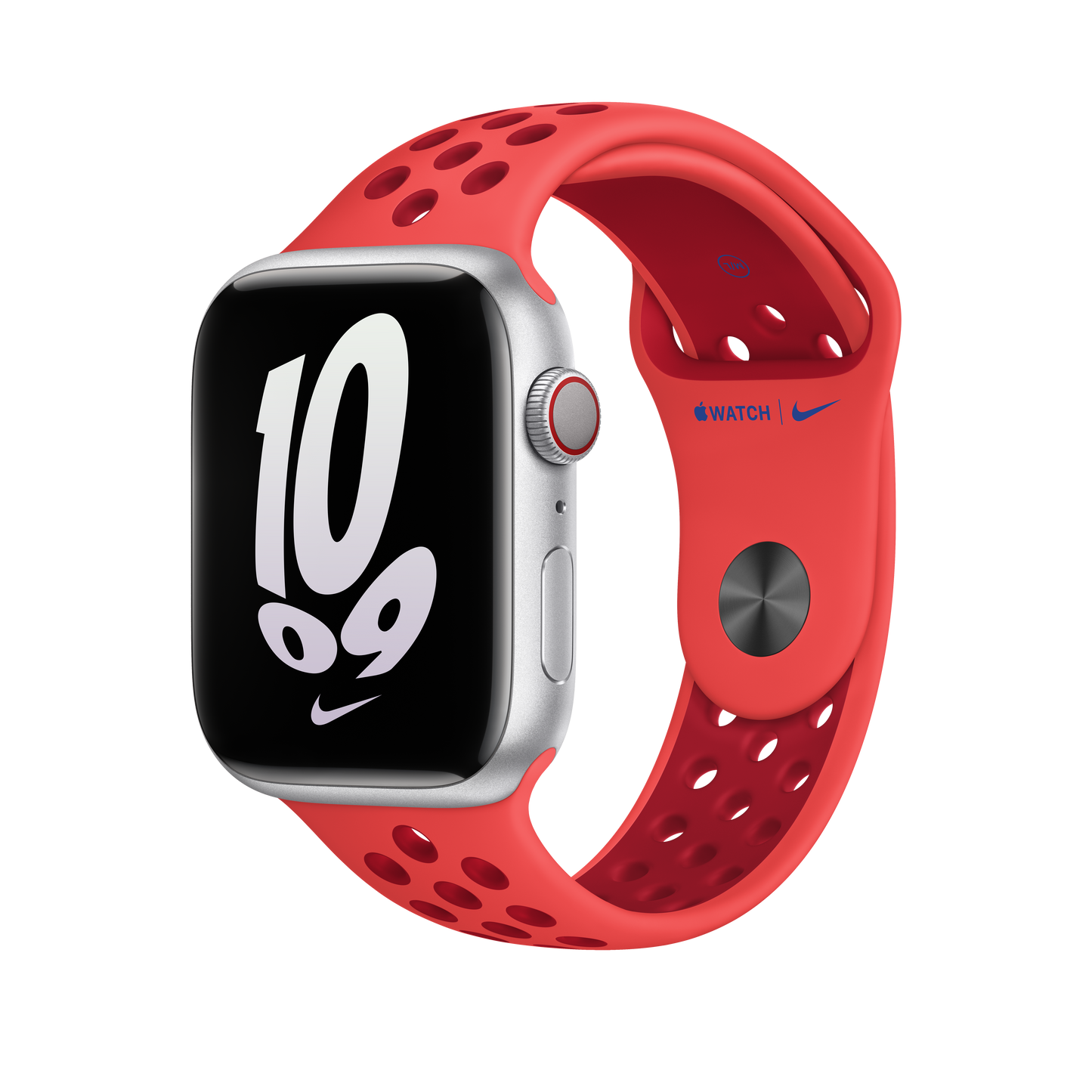 Apple 45mm Bright Crimson/Gym Red Nike Sport Band