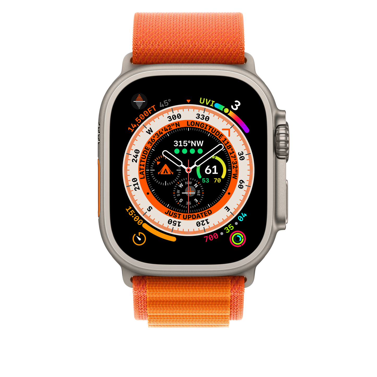 Apple 49mm Orange Alpine Loop - Medium