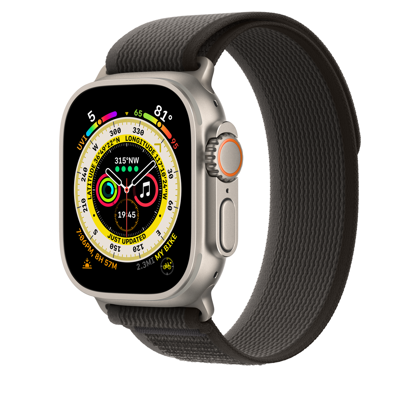 Apple 49mm Black/Gray Trail Loop - S/M