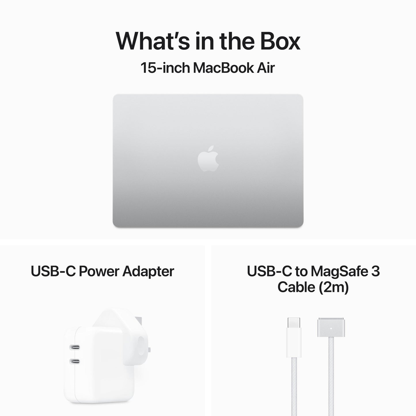 15-inch MacBook Air: Apple M3 chip with 8‑core CPU and 10‑core GPU, 256GB SSD - Silver