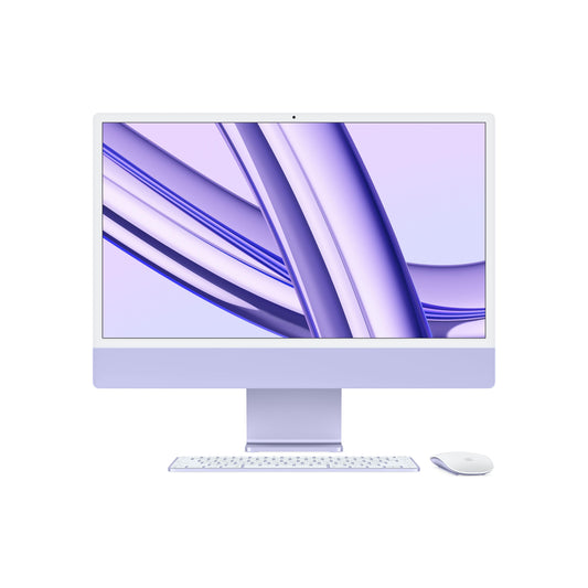 24-inch iMac with Retina 4.5K display: Apple M3 chip with 8‑core CPU and 10‑core GPU, 512GB SSD - Purple